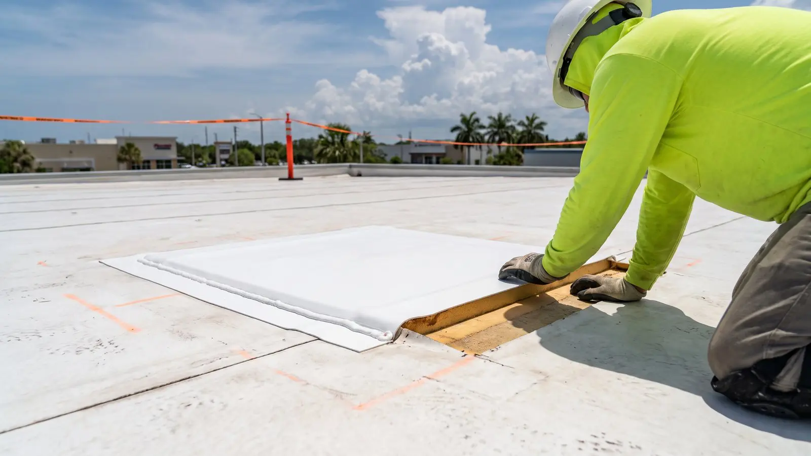 Commercial roof repair Fort Lauderdale detail