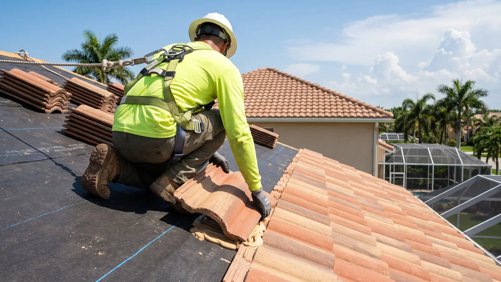 Hogan roofing crew on a completed roof