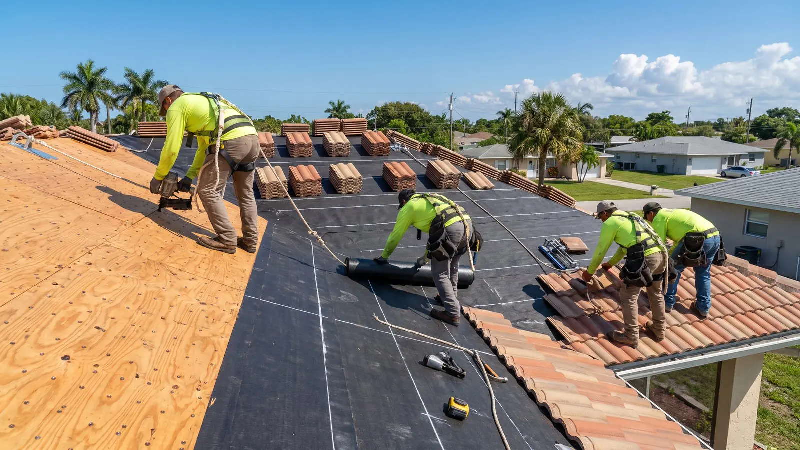 Residential roof installation Fort Lauderdale detail