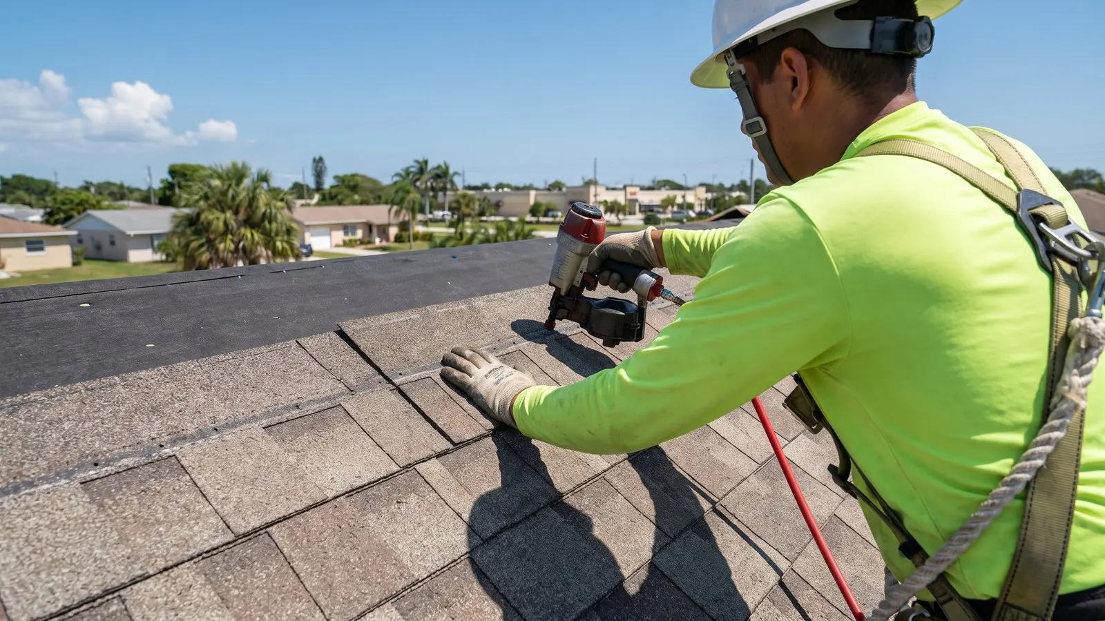 Roof repair Fort Lauderdale residential detail