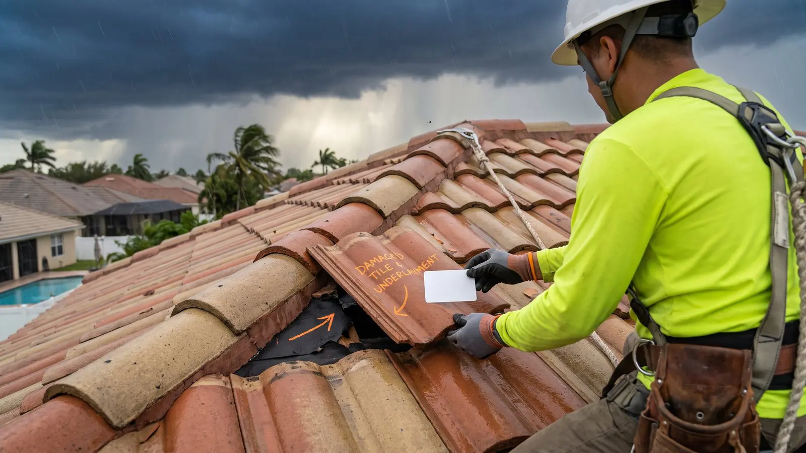 Roofing insurance claims Fort Lauderdale detail