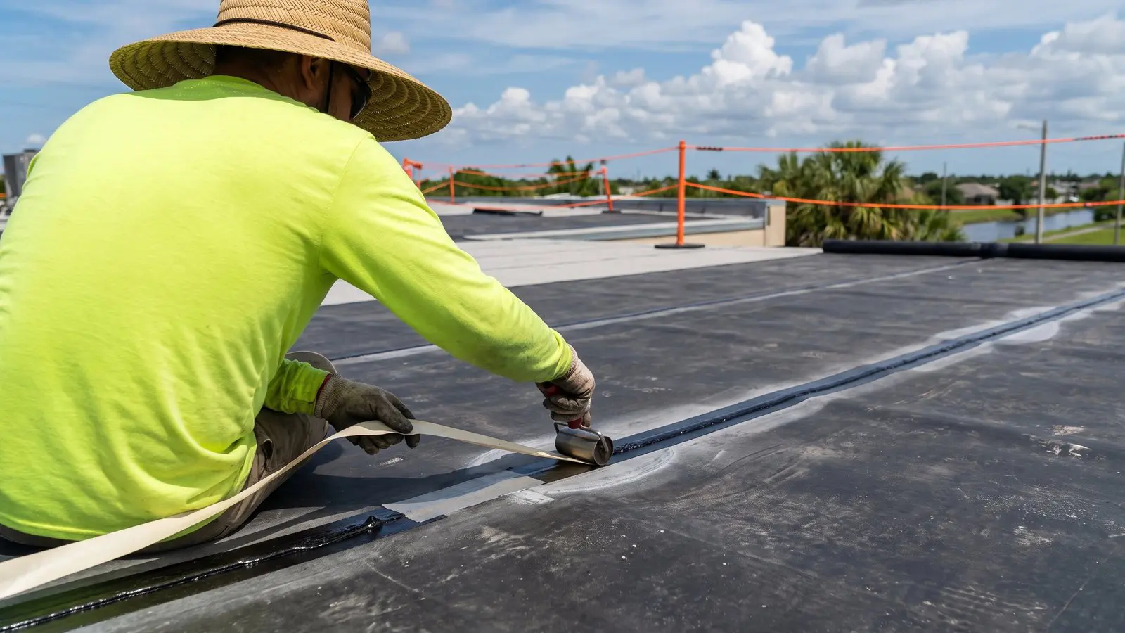 EPDM roofing Fort Lauderdale detail